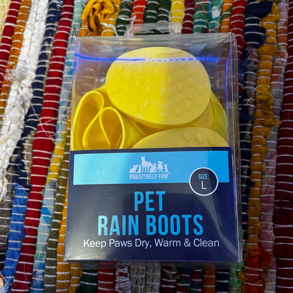 Yellow Pet Rain Boots